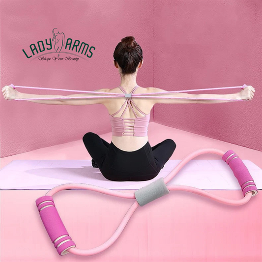 Lady Arms Eight-Shaped Elastic Stretch Belt - Arm Fitness & Yoga Resistance Equipment